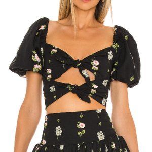 Agua Bendita Bailee Moss Top, NWT